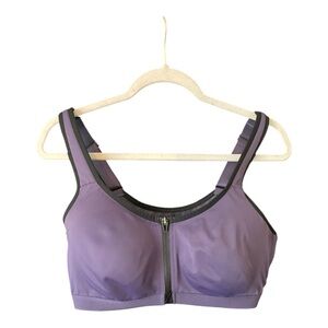 Victoria's Secret Purple Front-Zip Sports Bra